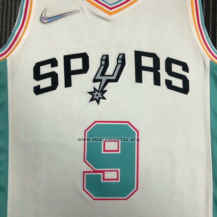 Camiseta San Antonio Spurs Tony Parker NO 9 Ciudad 2021-22 Blanco
